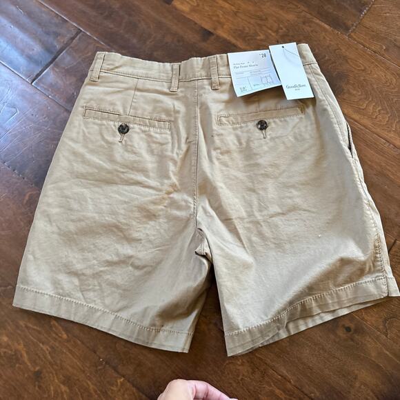 NWT Goodfellow & Co. Every Wear  Flat Front Chino Shorts Brown Tan 7" Men's 28 - Picture 6 of 6